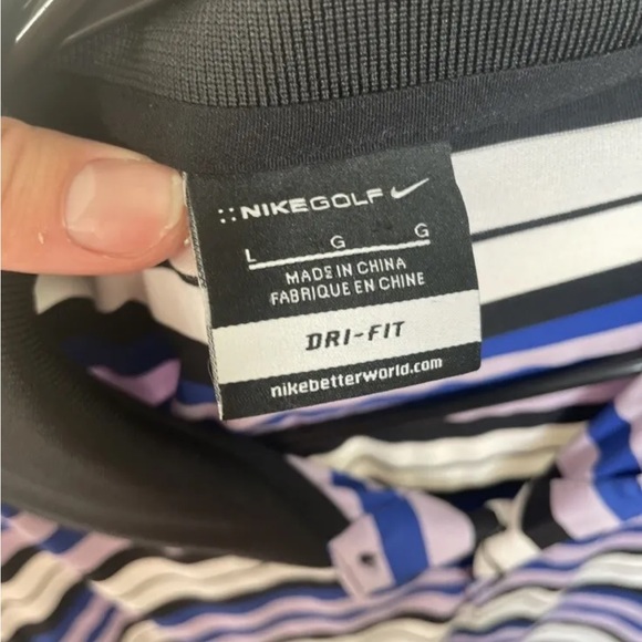 Nike Golf Dri-FIT Tour Performance Striped Polo: Large (L) - Picture 2 of 3